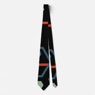 Hexagon Geometric Pattern   Tie
