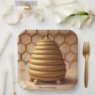 "Hexagon Harmony" Paper Plate
