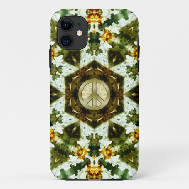 Hexagon Jasmin Garden Peace Star iPhone 5 Case (Back)