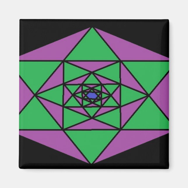 Hexagon Mandala Magnet (Front)