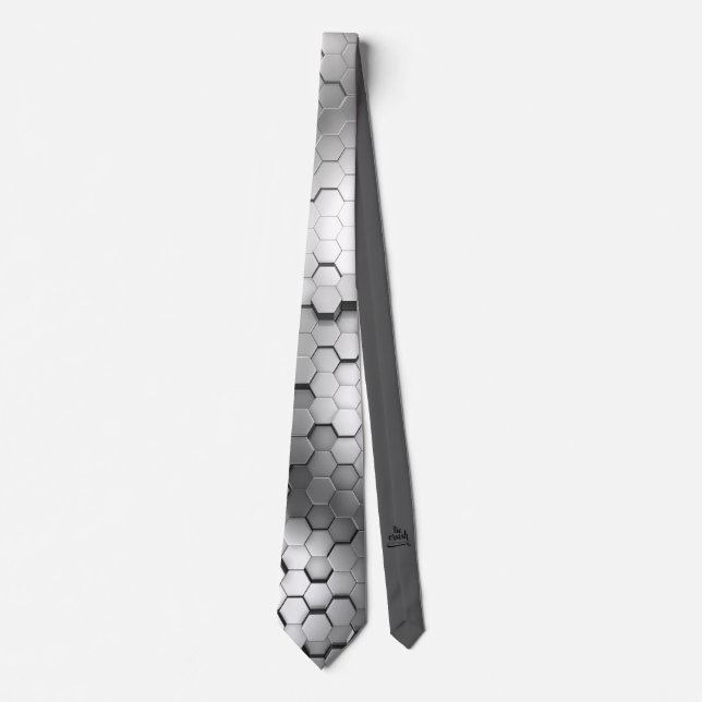 Hexagon Max Steel Metal Screw Necktie Design (Front)