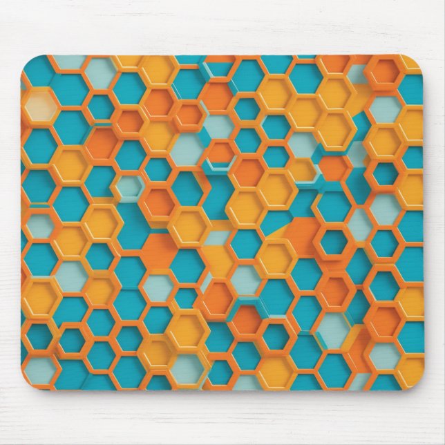 Hexagon modern mouse mat (Front)