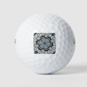 Hexagon Of Jungle Leaves and Tropical Flowers Golf Balls