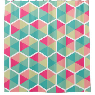 Hexagon Pattern 02 Shower Curtain
