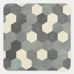 Hexagon Pattern Square Sticker