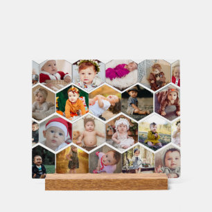 Hexagon Photo Collage Acrylic Sign