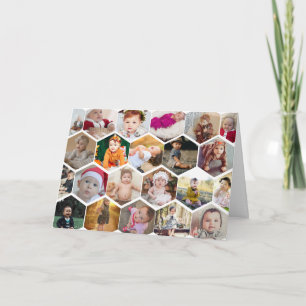 Hexagon Photo Collage Card