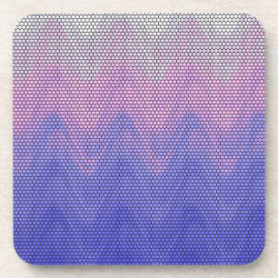 Hexagon Purple Pink Abstract Pattern Coaster