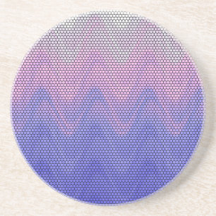 Hexagon Purple Pink Abstract Pattern Coaster