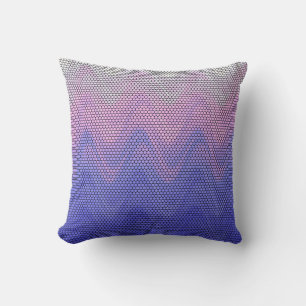 Hexagon Purple Pink Abstract Pattern Cushion