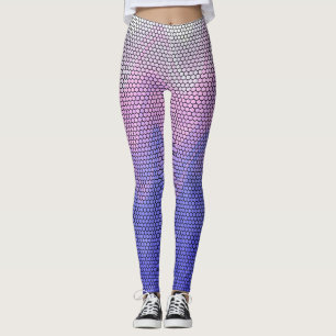 Hexagon Purple Pink Abstract Pattern Leggings