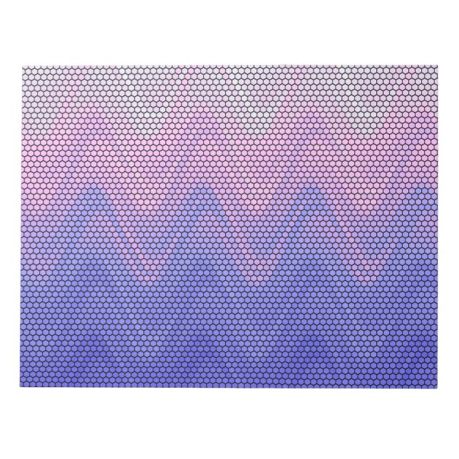 Hexagon Purple Pink Abstract Pattern Notepad (Front)