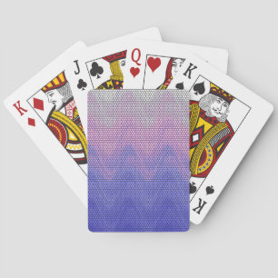 Hexagon Purple Pink Abstract Pattern Playing Cards