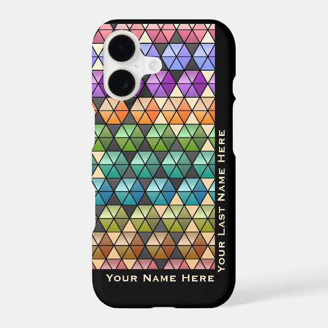 Hexagon Quilt Warm Rainbow IP6 (Personalised) (Back)