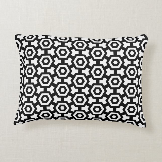 Hexagon Rings Accent Pillow (Back)