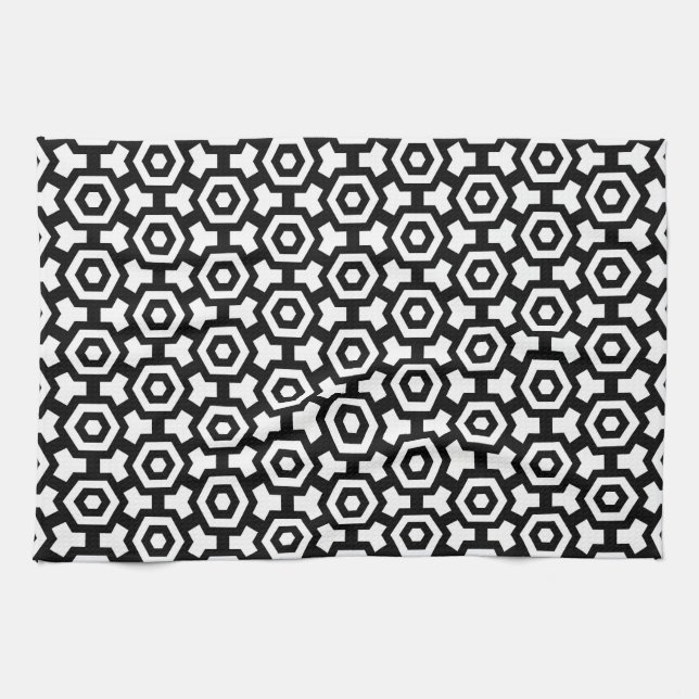 Hexagon Rings Kitchen Towel (Horizontal)