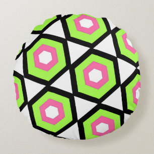 Hexagon Round Cushion