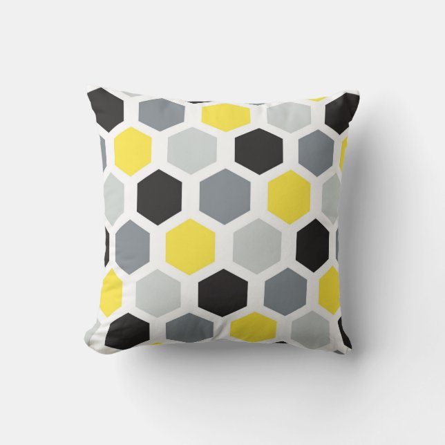 Hexagon Seamless Wallpaper Pattern Cushion (Front)