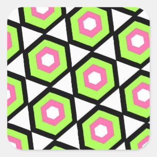 Hexagon Square Sticker