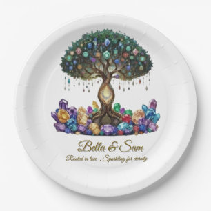 Hexagon wedding invitation coaster paper plate