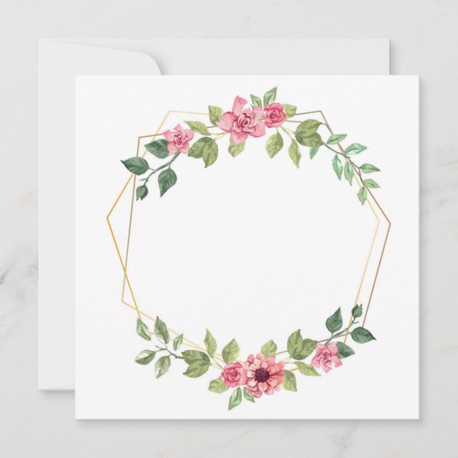 Hexagon with flowers and leaves (Front)