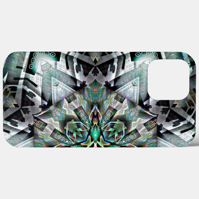 Hexagon with leftover banner and graffiti, digital Case-Mate iPhone case (Back (Horizontal))