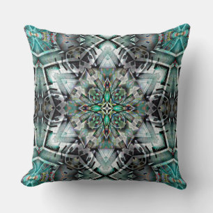 Hexagon with leftover banner and graffiti, digital cushion