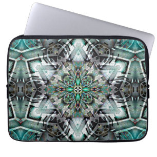 Hexagon with leftover banner and graffiti, digital laptop sleeve