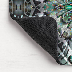 Hexagon with leftover banner and graffiti, digital mouse mat