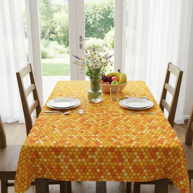 Hexagonal Bee-Themed Tablecloth  (Creator Uploaded)