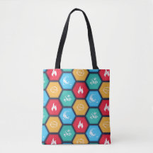 Hexagonal Elements Game Inspired Tote
