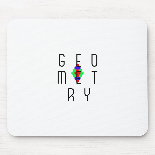 Hexagonal Geometry Optical Illusion Puzzle Art Mouse Mat (Front)