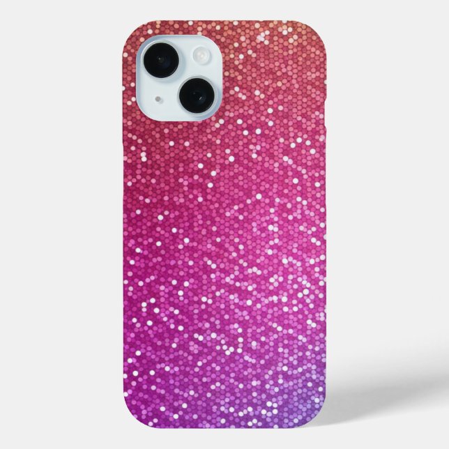 Hexagonal Glitter Rainbow Gradient Case-Mate iPhone Case (Back)