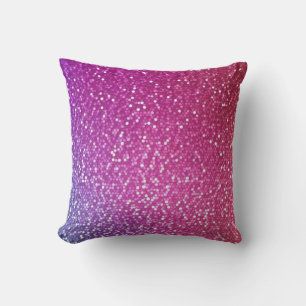 Hexagonal Glitter Rainbow Gradient Cushion
