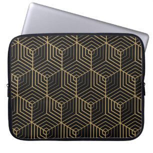 Hexagonal Harmony: Art Deco Elegance Laptop Sleeve