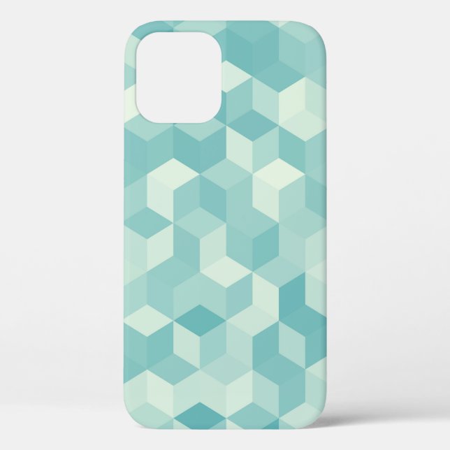 Hexagonal light blue seamless pattern Case-Mate iPhone case (Back)