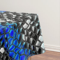 Hexagonal mosaic or fish scaly black to royal blue