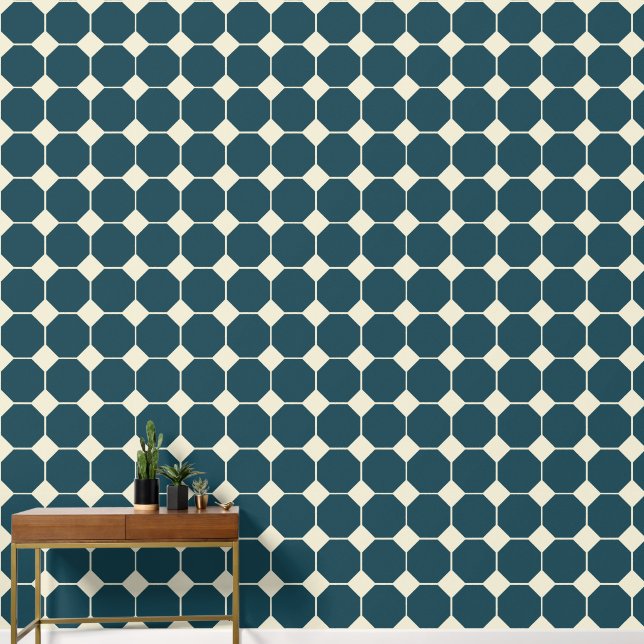 Hexagonal pattern wallpaper (Hallway)