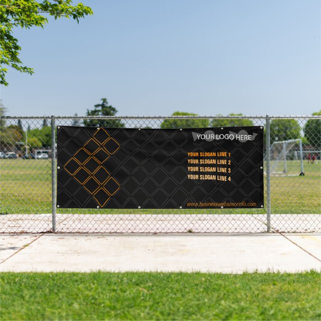 Hexagonal Triangle Meetup Photobooth Backdrop Banner (Insitu)