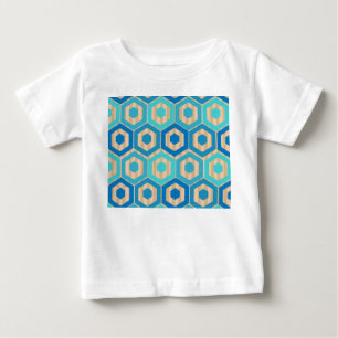 Hexagons and Stripes – Sea and Sand  Baby T-Shirt