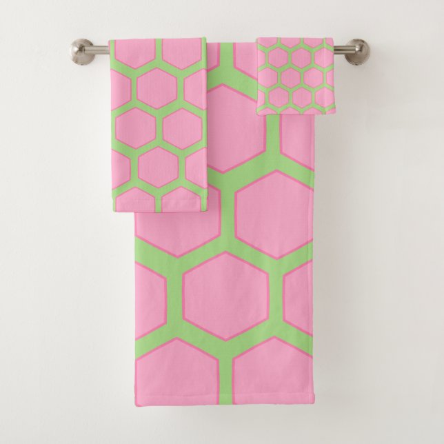 Hexagons Bath Towel Set (Insitu)