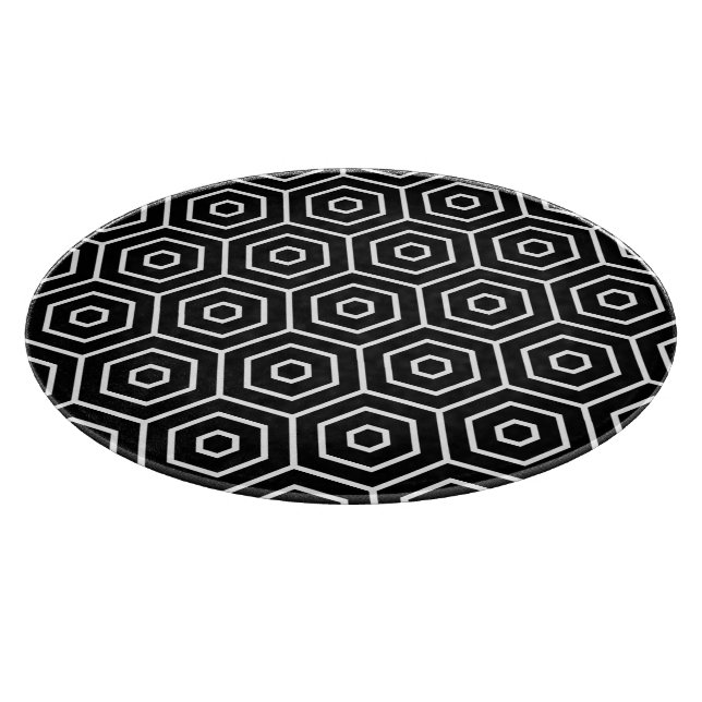 Hexagons texture geometric pattern cutting board (Corner)