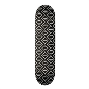 Hexagons texture geometric pattern skateboard