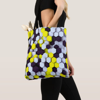 HexaPop Chick Black, White & Yellow Tote