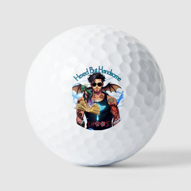 Hexed But Handsome Chaos Golf Balls (Front)