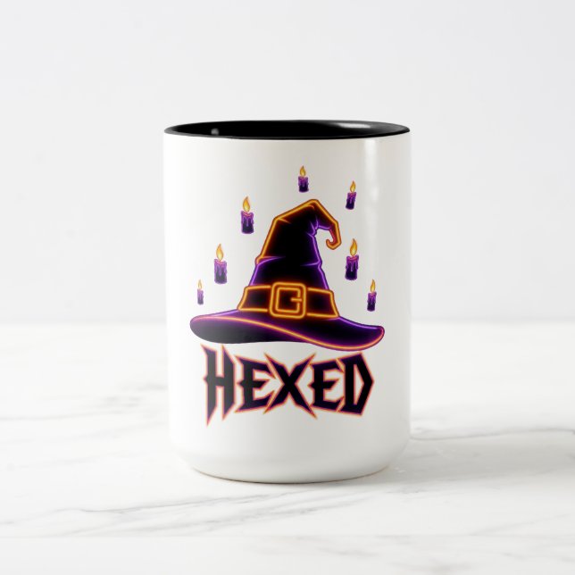 Hexed Hallowen Two-Tone Coffee Mug (Center)
