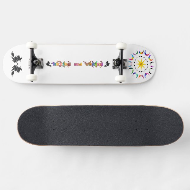 HEXING AND VEXING Witchcore Design + Pride Moons Skateboard (Horz)