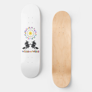 HEXING AND VEXING Witchcore Design + Pride Moons Skateboard