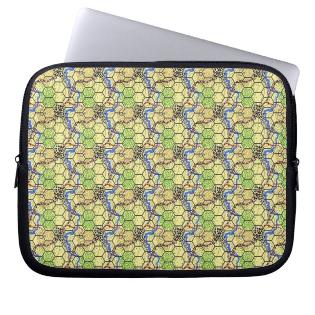 Hexmap Laptop Sleeve (Front)