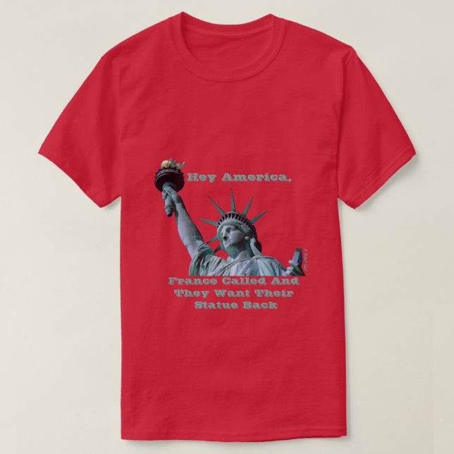 Hey America (Lady Liberty) - A MisterP Shirt (Design Front)